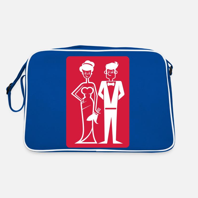 Wedding Couple Icon Retro Bag