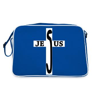 Jésus / Christianisme / Catholique - Sac Retro - bleu/blanc - Dos