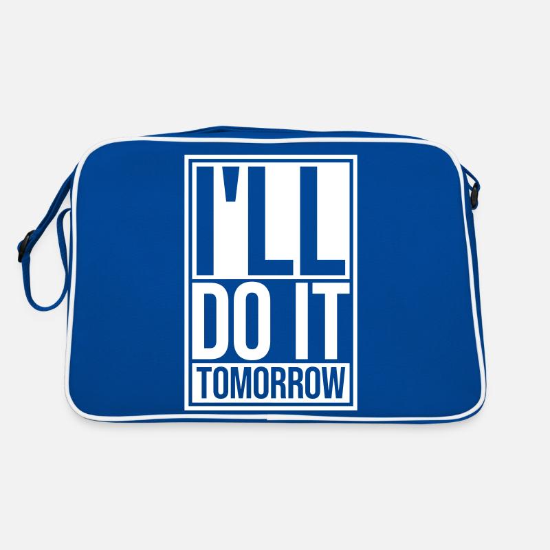 do it tomorrow Zitat Retro Tasche