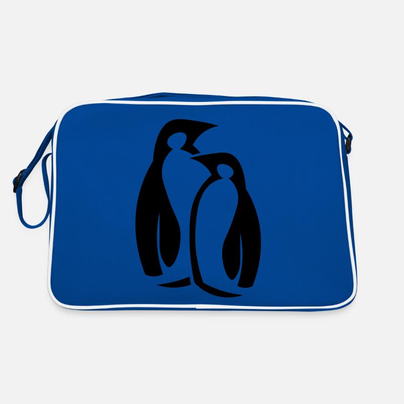 Penguin couple - mom and dad - penguin Retro Bag