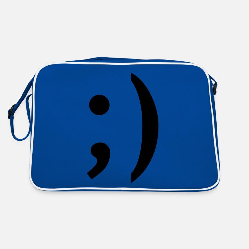;) smiley zwinker Retro Tasche