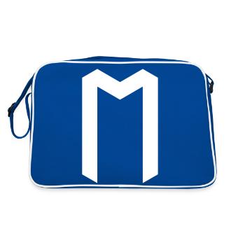 Rune: Ehwaz ᛖ (E) ,, Quantum Runes Futhark 0 © - Sac Retro - bleu/blanc - Dos