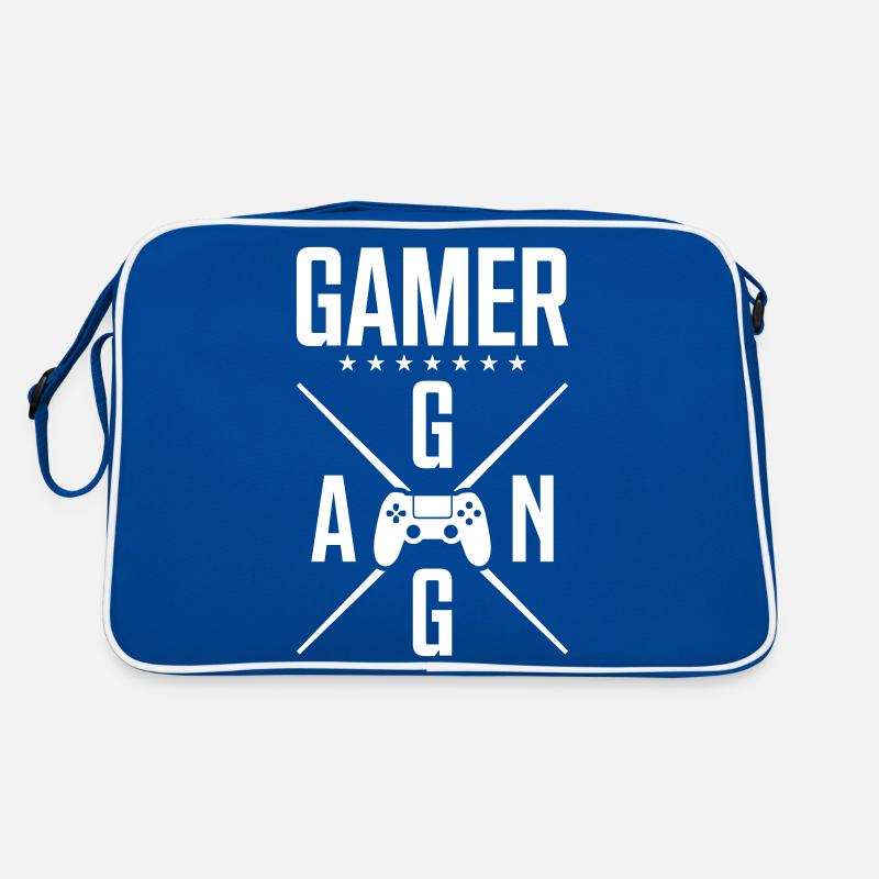 gamer spiel controller team - Retro Tasche - Blau/Weiß
