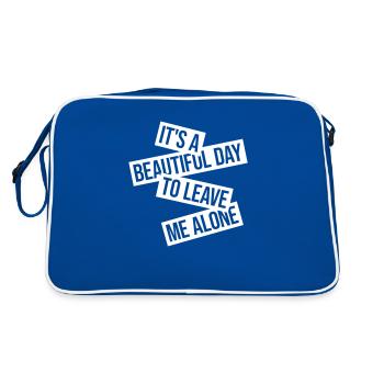leave me alone day - Retro Bag - blue/white - Back