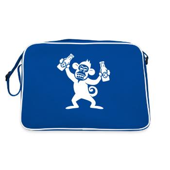 Bière Monkey Party - Sac Retro - bleu/blanc - Dos