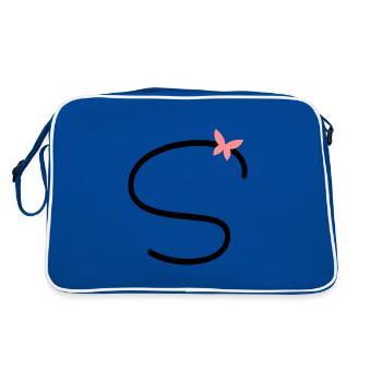 Lettre S Papillon Lettre - Sac Retro - bleu/blanc - Dos