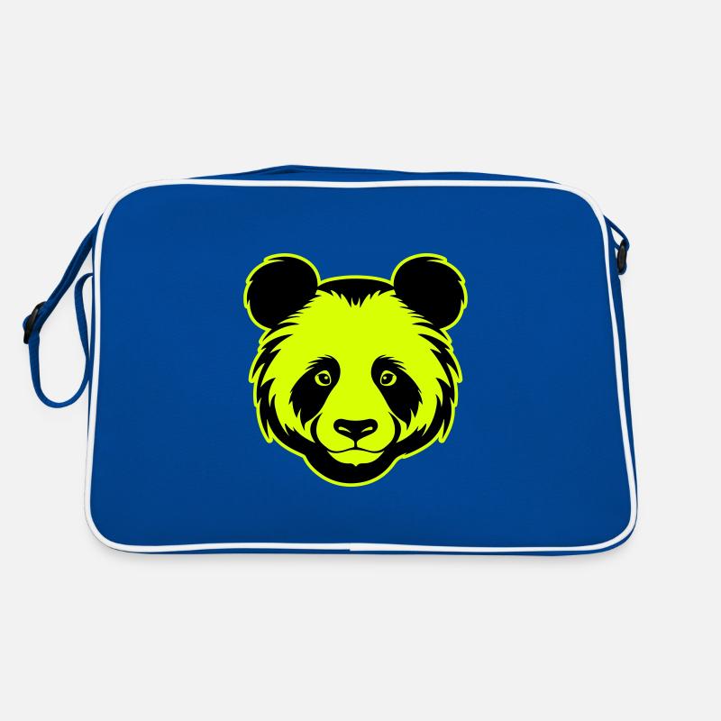 Panda Head Portrait Icon Retro Bag