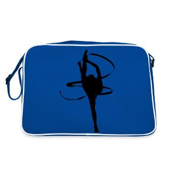 Rhythmische Sportgymnastik - Retro Tasche - Blau/Weiß - Hinten