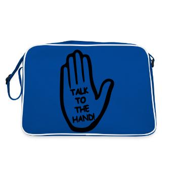 Talk to the hand - Retro Bag - blue/white - Back