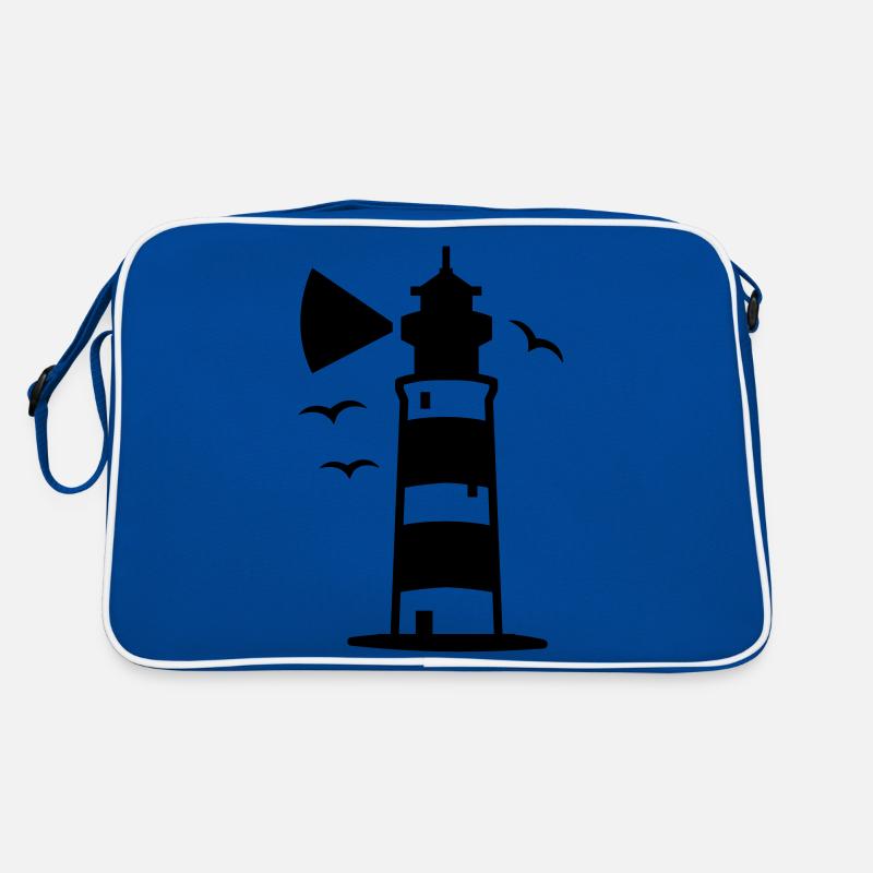 Leuchtturm - Retro Tasche - Blau/Weiß