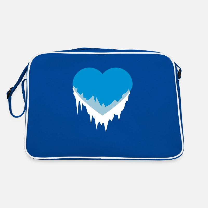 ice heart - Retro Tasche - Blau/Weiß