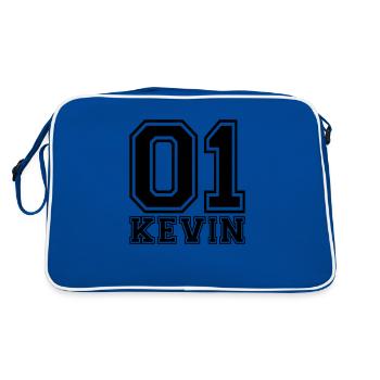 Kevin - Name - Retro Bag - blue/white - Back