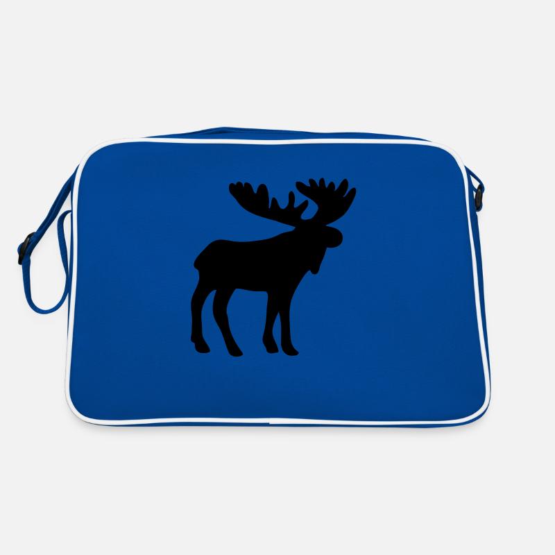 Elch - Retro Tasche - Blau/Weiß