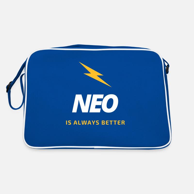 NEO "Is always better" - Retro Tasche - Blau/Weiß
