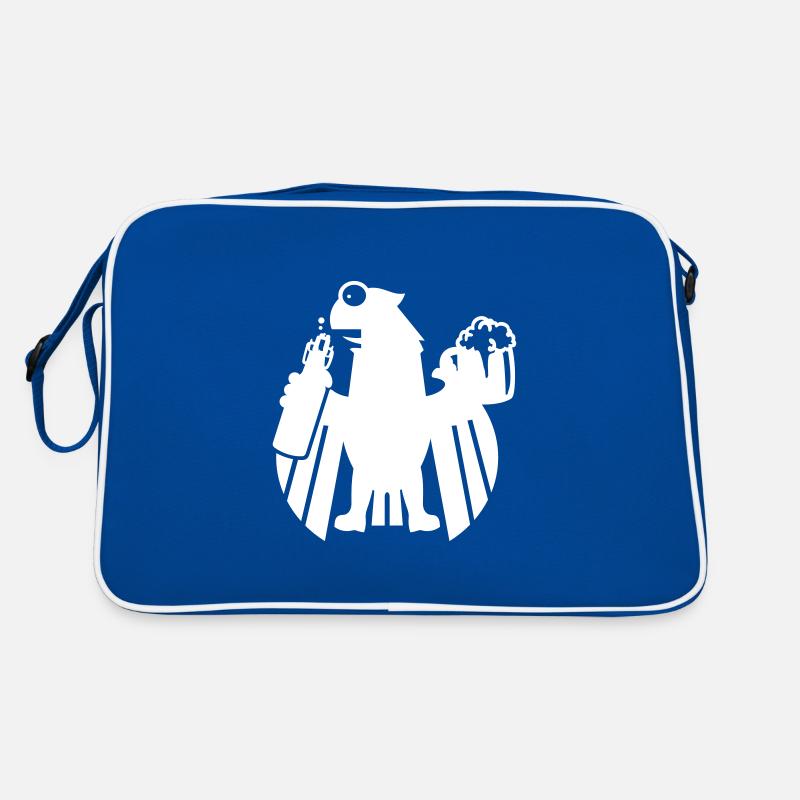 Kampftrinker Satirischer Adler / Boozer eagle (1c) Retro Tasche