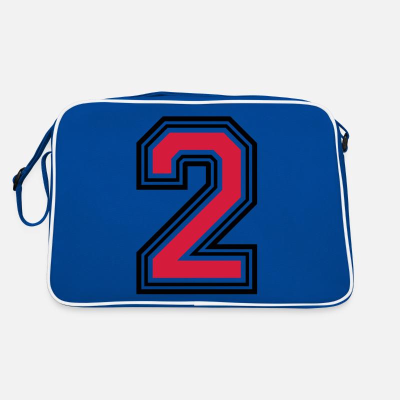 2 Zahl symbol Retro Tasche