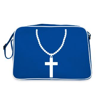 Cross Chain 1 - Retro Bag - blue/white - Back