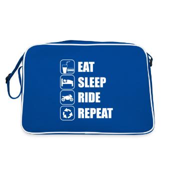 eat sleep ride - Sac Retro - bleu/blanc - Dos