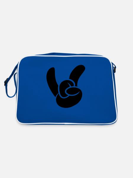 Rock on! - Sac Retro - bleu/blanc - Dos