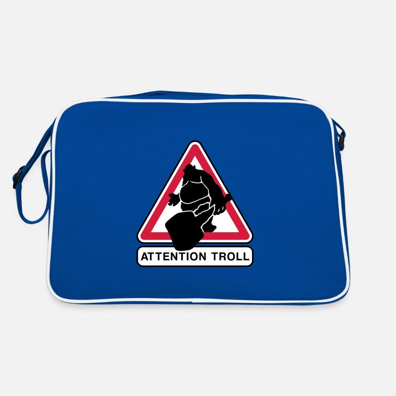 Troll - Retro Tasche - Blau/Weiß