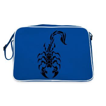 Tribal Scorpion - Retro Bag - blue/white - Back
