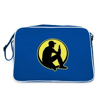 Bottle of Beer Drinking Party - Retro Bag - blue/white - Back