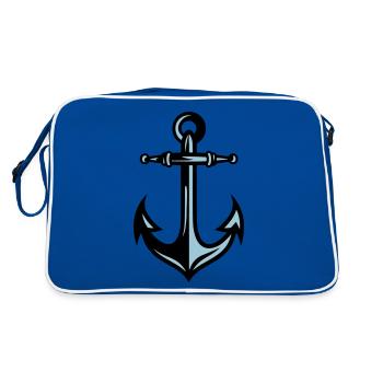 Anchor Icon - Retro Bag - blue/white - Back