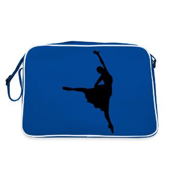 Danseuse de ballet vecteur Silhouette - Sac Retro - bleu/blanc - Dos