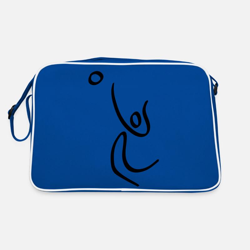 Volley-ball Icône - Sac Retro - bleu/blanc
