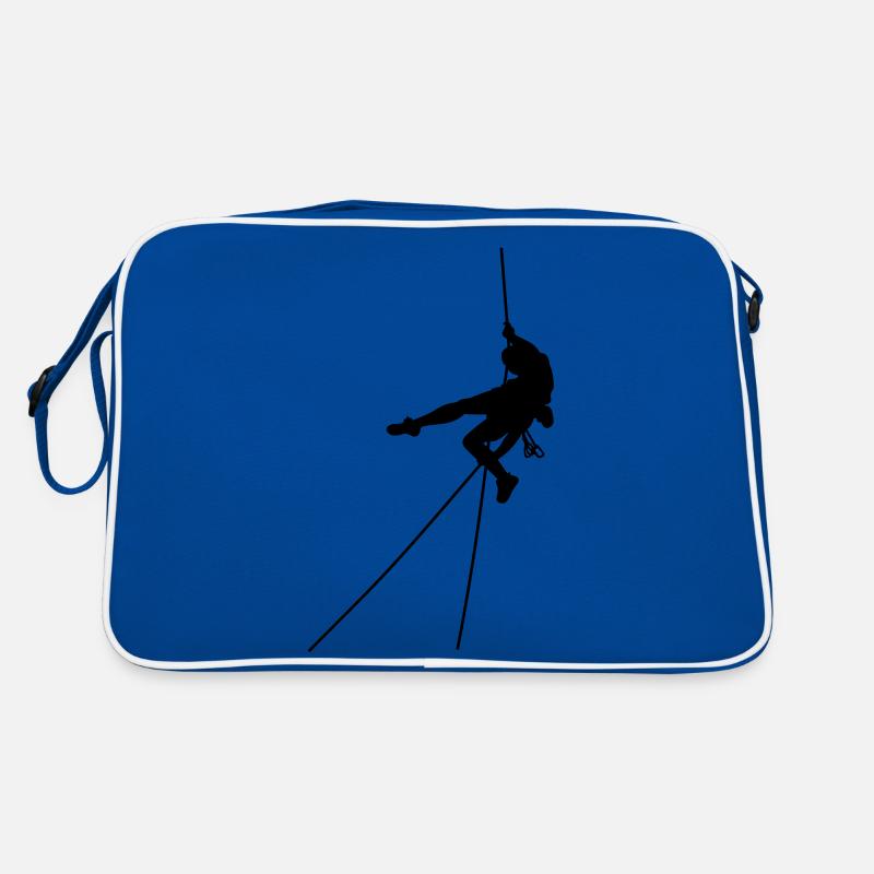 Klettern # 3 - Retro Tasche - Blau/Weiß