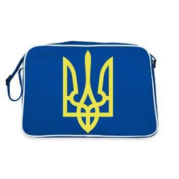 Ukraine - Retro Tasche - Blau/Weiß - Hinten
