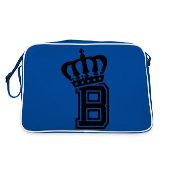 Lettre B - Sac Retro - bleu/blanc - Dos