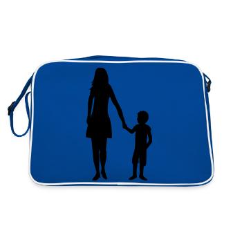 Famille Fils Mama - Sac Retro - bleu/blanc - Dos