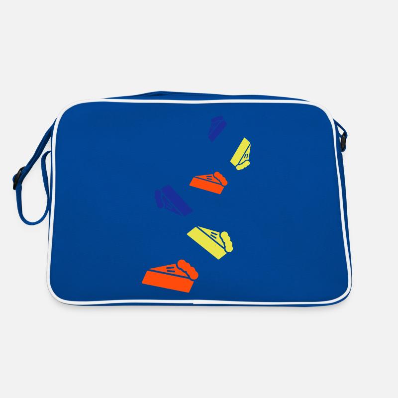 Kuchen käsekuchen icon - Retro Tasche - Blau/Weiß