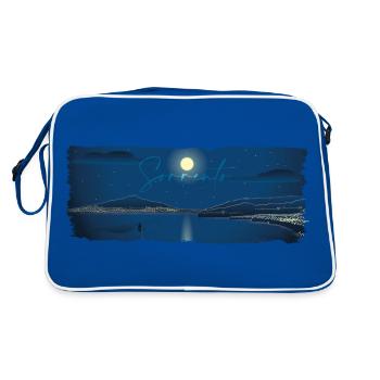 Sorrent bei Nacht - Retro Tasche - Blau/Weiß - Hinten