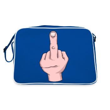 Middle finger - Retro Bag - blue/white - Back
