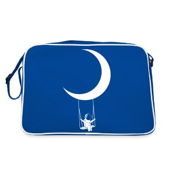 L’Univers des étoiles de l’homme dans la Lune - Sac Retro - bleu/blanc - Dos