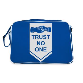 trust no one quote - Retro Bag - blue/white - Back