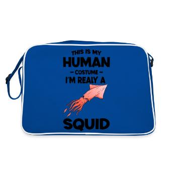 This is My Human Costume Im a Really squid - Sac Retro - bleu/blanc - Dos