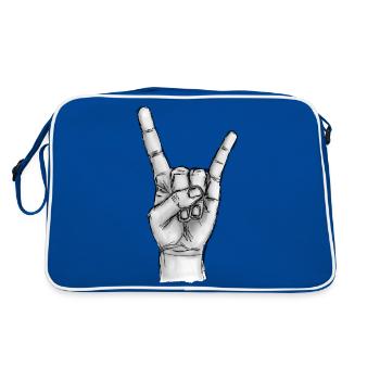 Metal Hand Shaded - Retro Bag - blue/white - Back