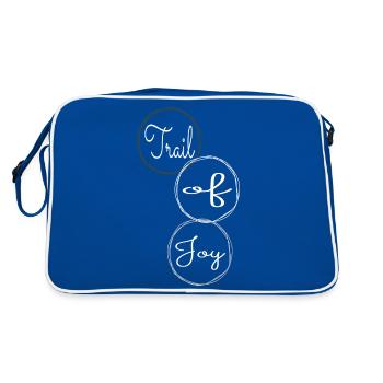 Drôle, Cool, Pur bonheur, Heureux - Sac Retro - bleu/blanc - Dos