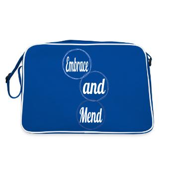 receiving support healing quotes healing journey - Retro Bag - blue/white - Back