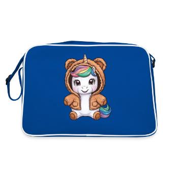 Tenue Licorne Kawaii avec Ours - Sac Retro - bleu/blanc - Dos