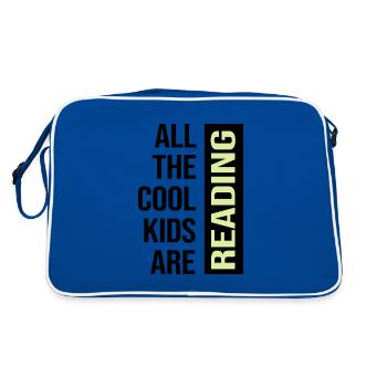 Read the book Reading hour "all cool kids read" - Retro Bag - blue/white - Back