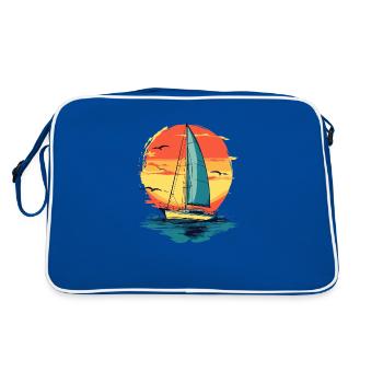 Conception de voilier - Sac Retro - bleu/blanc - Dos