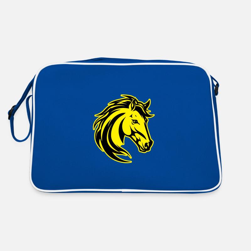 Pferd Tier Porträt Retro Tasche