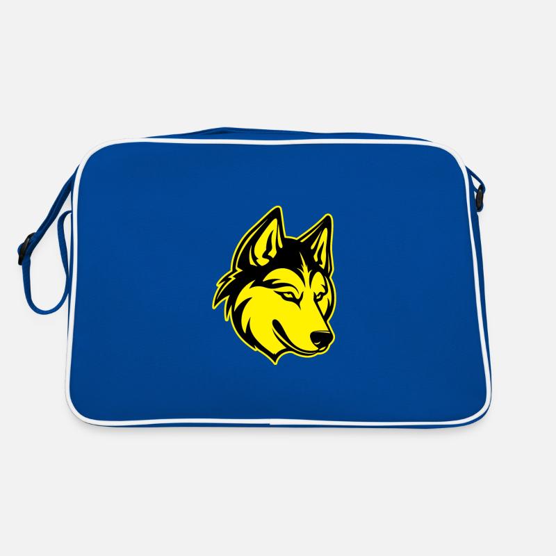 Portrait d’animal de chien husky Sac Retro