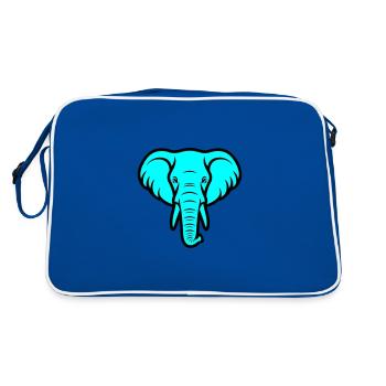Tête d’éléphant - Sac Retro - bleu/blanc - Dos