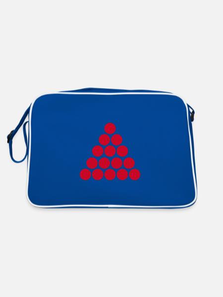 Billard snooker Billardkugel - Retro Tasche - Blau/Weiß - Hinten