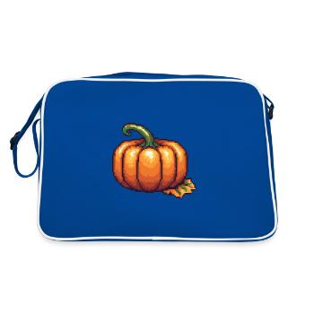 Icône de pixel de citrouille - Sac Retro - bleu/blanc - Dos
